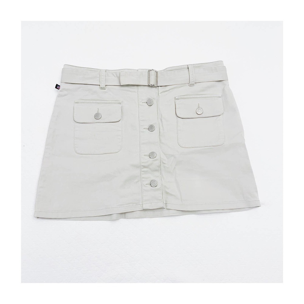 Polo Jeans Co. Ralph Lauren Button Down Khaki Skirt SZ 6